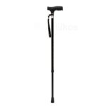 Folding Aluminium Walking Stick, Black - Image 3
