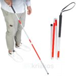 Reflective Foldable White Stick for Blind People